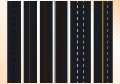 Seamless Road Marking On Isolated Background vector