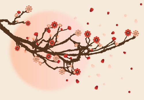 Plum Blossom Vector Design