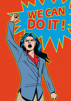 Business Superwoman Characters vector