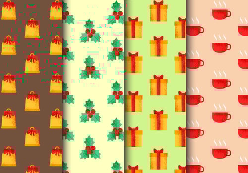 Free Seamless Christmas Patterns vector