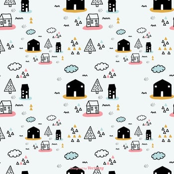 Doodle Scandinavian Vector Pattern