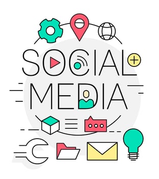 Free Linear Social Media Vector Illustration