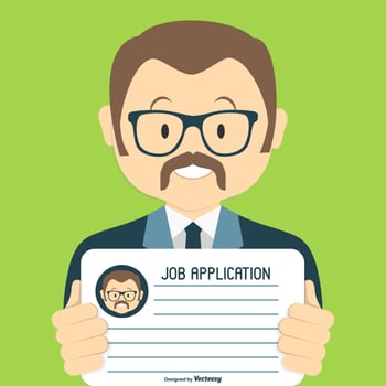 Cute Job SearchApplication Illustration vector