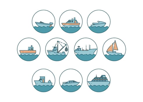Free Ship And Board Icon Vector