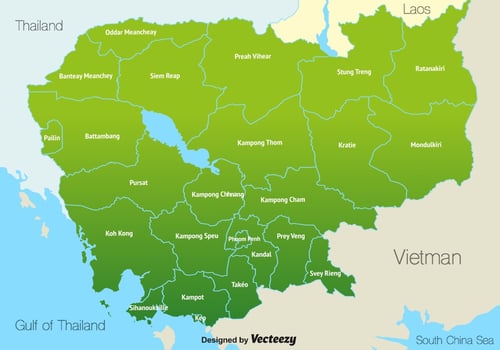 Vector Cambodia Map