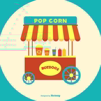 Hot Dog and Pop Corn Stand vector