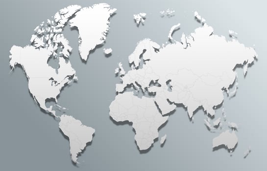Vector 3d Global World Map