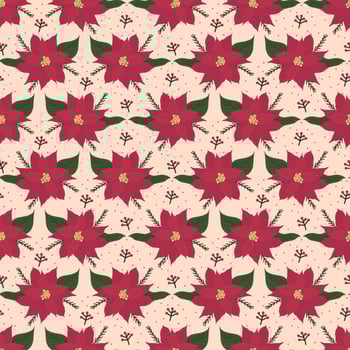Poinsettia Vector Pattern