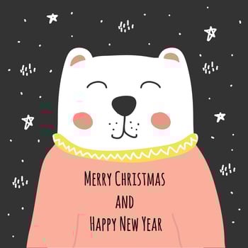 Hand drawn Bear Vector Background