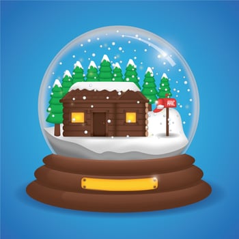 Realistic snow globe vector