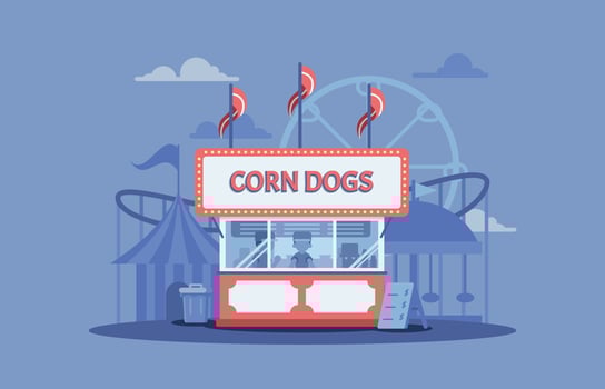 Concession Stand At Amusement Park vector