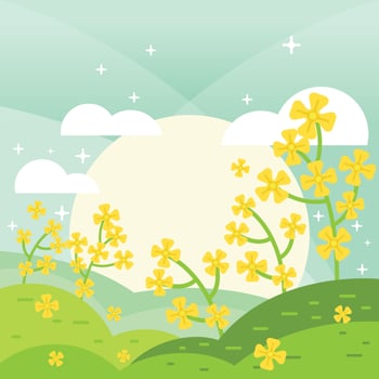 Flat Canola Field vector