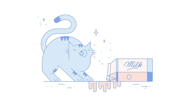 Free Cat Drinking Milk Vector