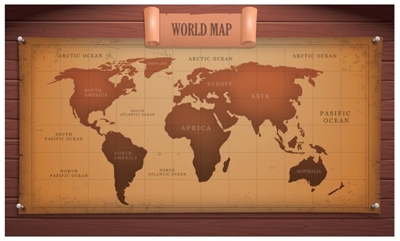 Ancient Global Map Vector