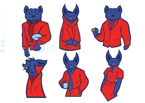 Bats Mascot Vector