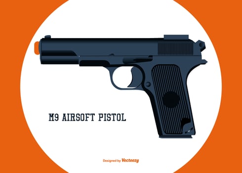 Vector Airsoft Pistol Illustration