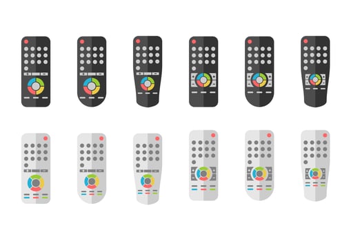 Remote Control Or Tv Remote Icons vector