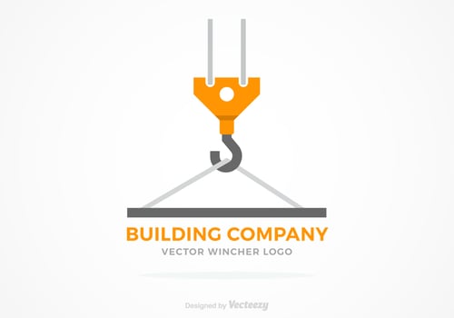 Winch Construction Vector Logo Concept