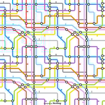 Tube Map Vector Seamless Pattern