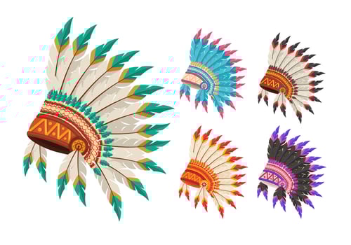 Native American Indian Chief Headdress vector