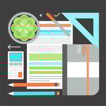 Free Flat Design Vector Office Elements and Icons