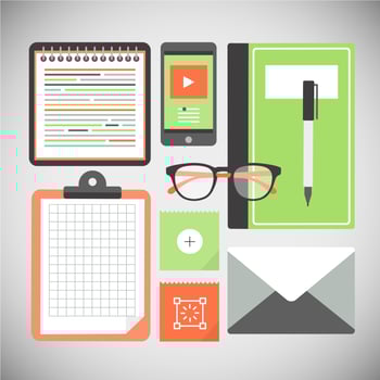 Free Flat Design Vector Office Elements