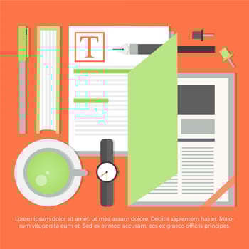 Free Flat Design Vector Digital Office Elements