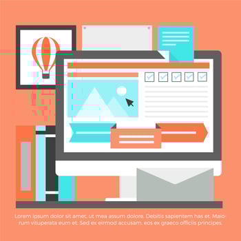 Free Flat Design Vector Digital Office Elements