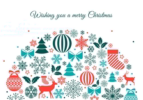 Free Christmas Elements Background Vector