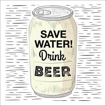 Free Hand Drawn Vector Beer Illustration