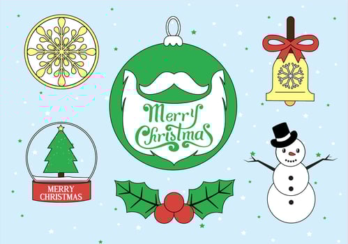 Free Christmas Vector Elements Illustration