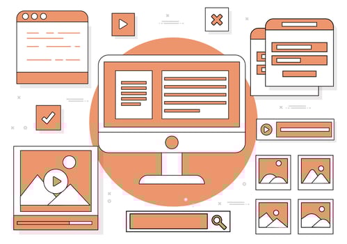 Free Flat Design Vector Web Elements Illustration