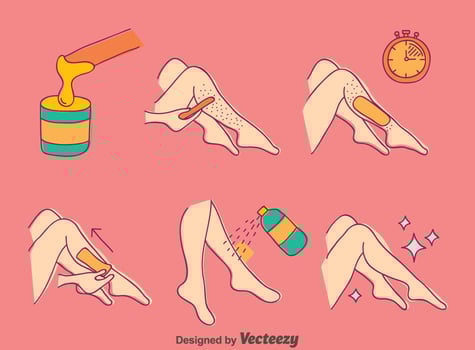 Leg Waxing Vector
