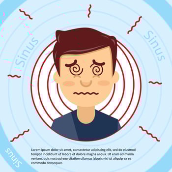 Flat Face And Sinus Illustration vector