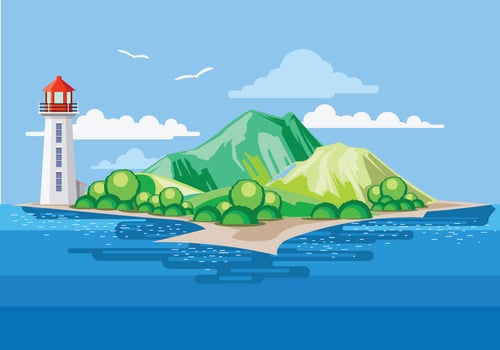 Peggys Cove Lighthouse in Nova Scotia Vector 