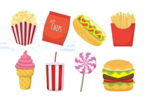 Concession Icon Set vector