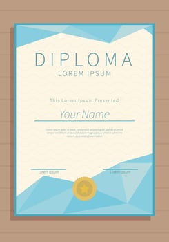 Free Vertical Diploma Template Illustration vector
