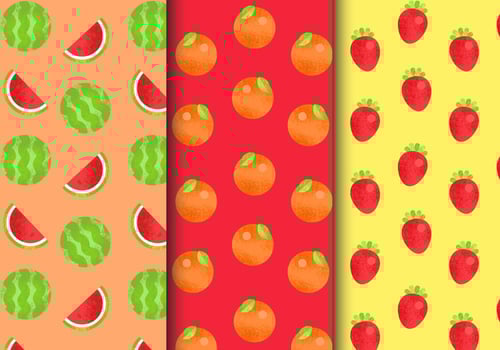 Free Seamless Fruit Patterns vector