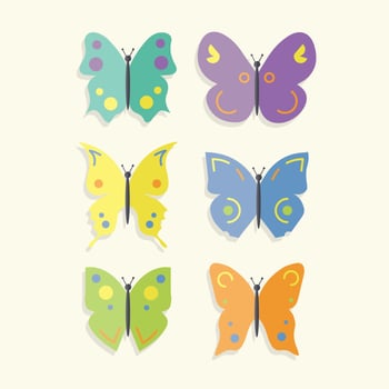 Free Colorful Butterflies Vector