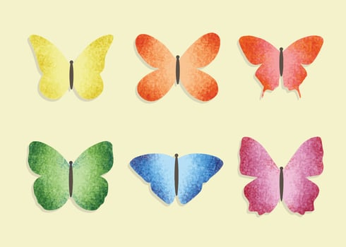 Free Colorful Butterflies Vector