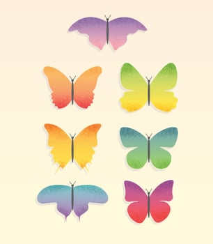 Free Colorful Butterflies Vector
