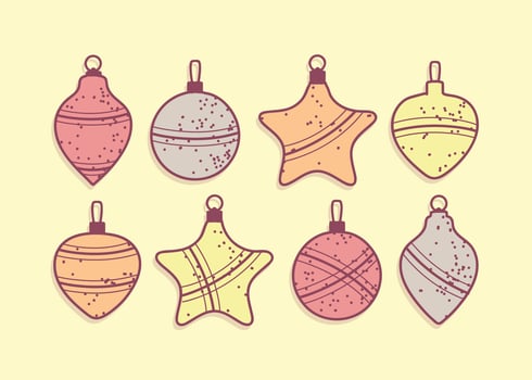 Free Christmas Baubles Vector