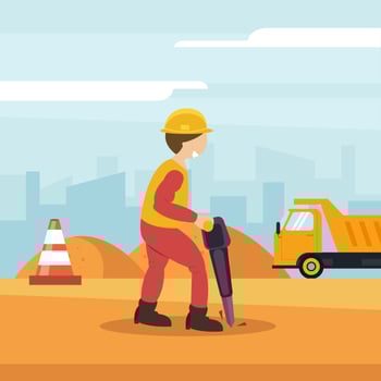 Pneumatic Drill Vector Illustration