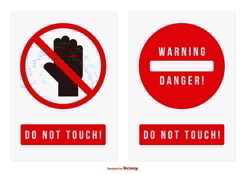 Do Not Touch Vector Sign Collection