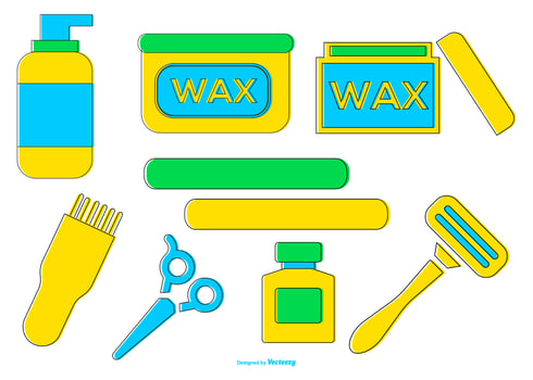 ShavingWaxing Icon Collection vector