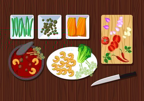 Shrimp Molcajete Free Vector