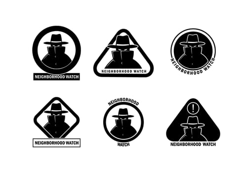 Neighborhood Watch Suspicious Person Vector