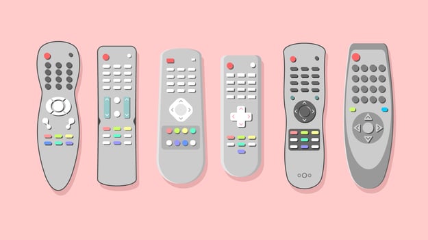 Silver TV Remote Free Vector