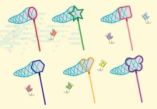 Butterfly Net Vector Pack