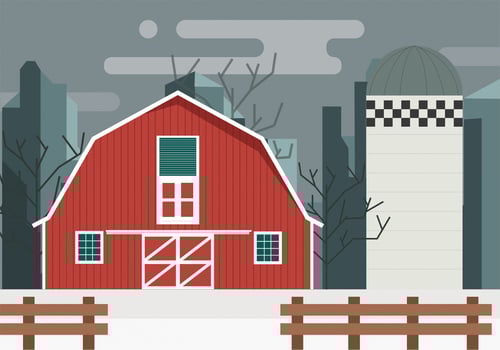 Red Barn Vector Design